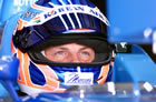 Jenson Button (Benetton) / Close-Up while sitting in car