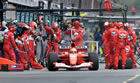 Michael Schumacher - Ferrari / Action in Sunday Race - Pitstop