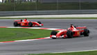 Michael Schumacher (Ferrari) & Rubens Barrichello (Ferrari / Action in Sunday race
